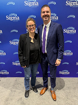 Leanne Boehm, right, with Luke Davis at NTI.